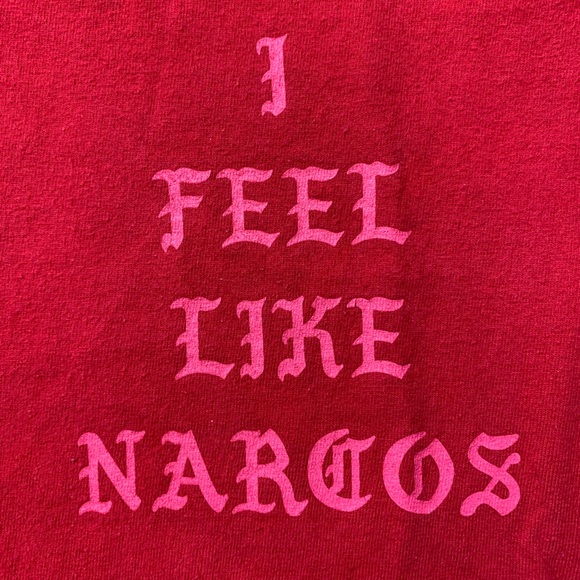 Kanye West Shirt Red Size Small I Feel Like Narcos Pablo Graphic Tee Migos AC - Picture 6 of 7